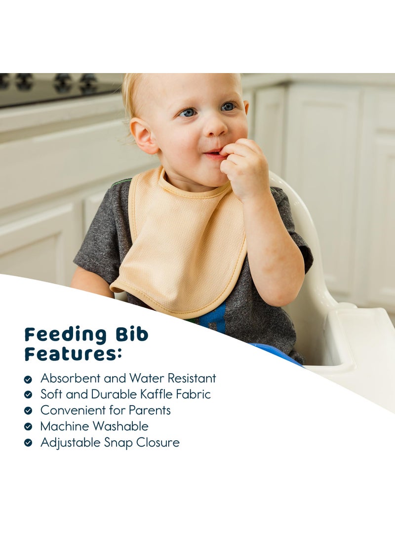 Tiny Twinkle Tiny Twinkle Baby Feeding Bibs 8 Pack - Waterproof and Absorbent Infant Drool and Feeding Baby Bibs (Neutral Set 8-Pack)  - Image 2