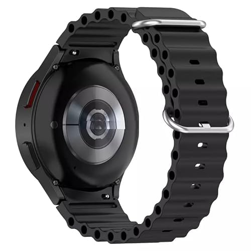 INEFABLE 22mm Ocean SmartWatch Band Strap For Noise halo, Colorfit Pro 3,Colorfit Ultra,Oneplus Watch,Fossil Gen 5E 44mm, Gen 5(44mm),firebolt Invincible Plus,Legacy,cobra - Pack Of 1 (Black) - Image 5