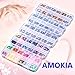 amokia 6400pcs Nail Art Rhinestones, Nail Crystal Gems Nail Diamonds, Gold Silver Nail Studs Colorful Nail Sequins & Rhinestones for Nails Kit with Tweezers and Wax Pen for Nail Art Supplies Accessories - Image 3