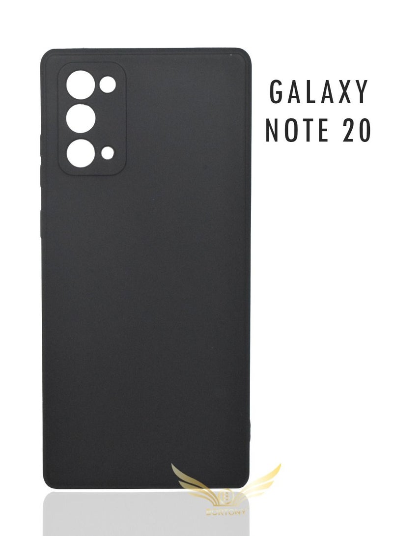 بورتوني جراب Galaxy Note 20 ، من السيليكون السائل الناعم مع غطاء خلفي واقٍ مقاوم للخدش ببطانة من الألياف الدقيقة لهاتف Samsung Galaxy Note 20 - Image 1