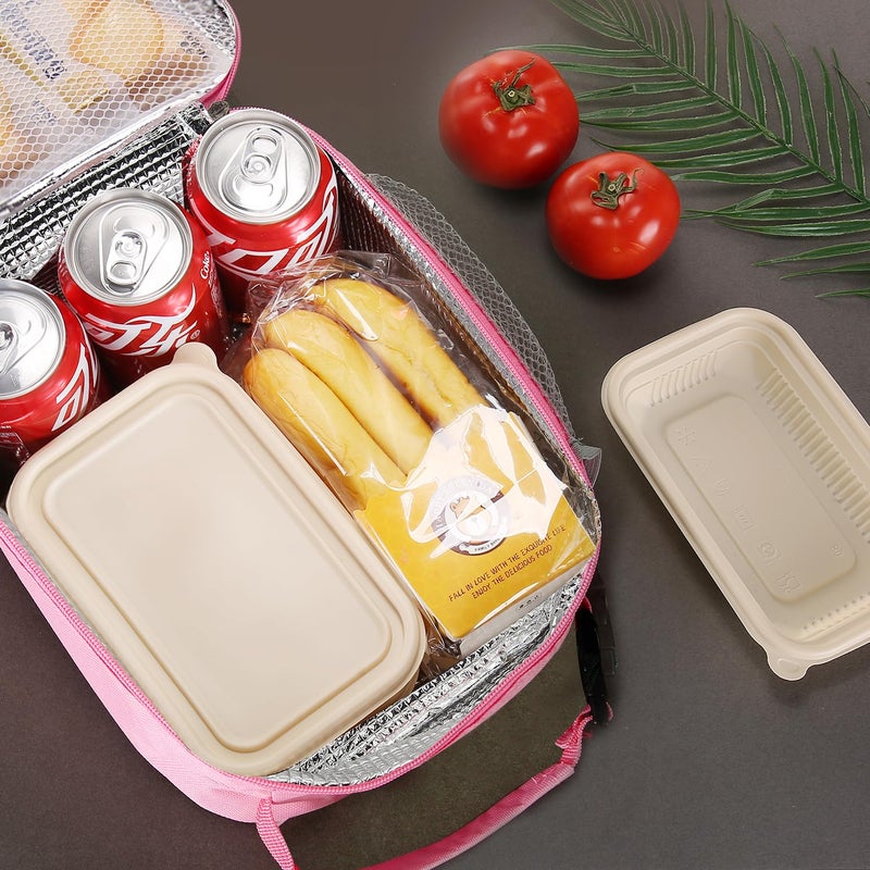 Lovoeo Lunch box Lunch bag for men women Insulated Lunchbox Lunch bags for Work Picnic Travel (Pink) - Image 5