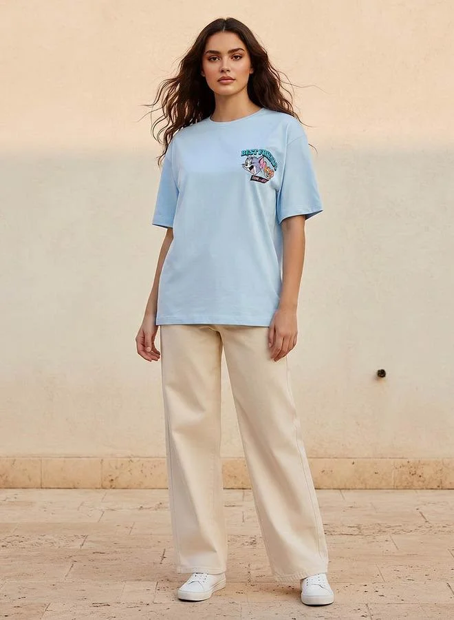 اس بي كاركترز Tom and Jerry Boxy Fit T shirt