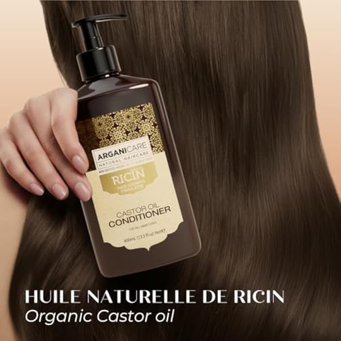 Arganicare | Castor Range | RECONSTRUCTIVE CONDITIONER | Castor | Promotes Growth & Stimulates Growth | Ultra-Nourishing | High Hydration | All hair types | 13.53 fl oz - Image 4