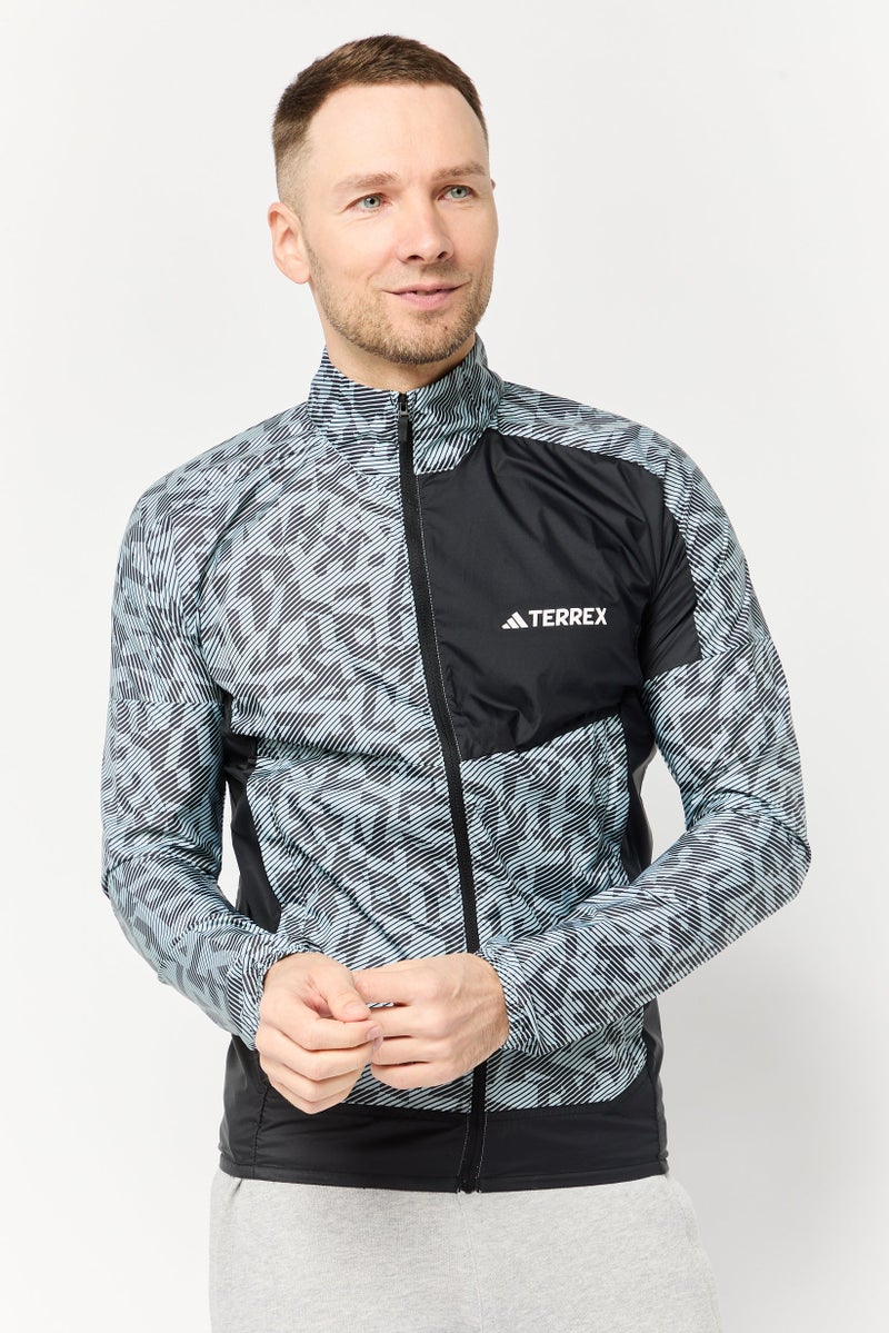 Adidas Men Sportswear Fit Long Sleeve Outdoor Jacket, Multicolor  - Image 1