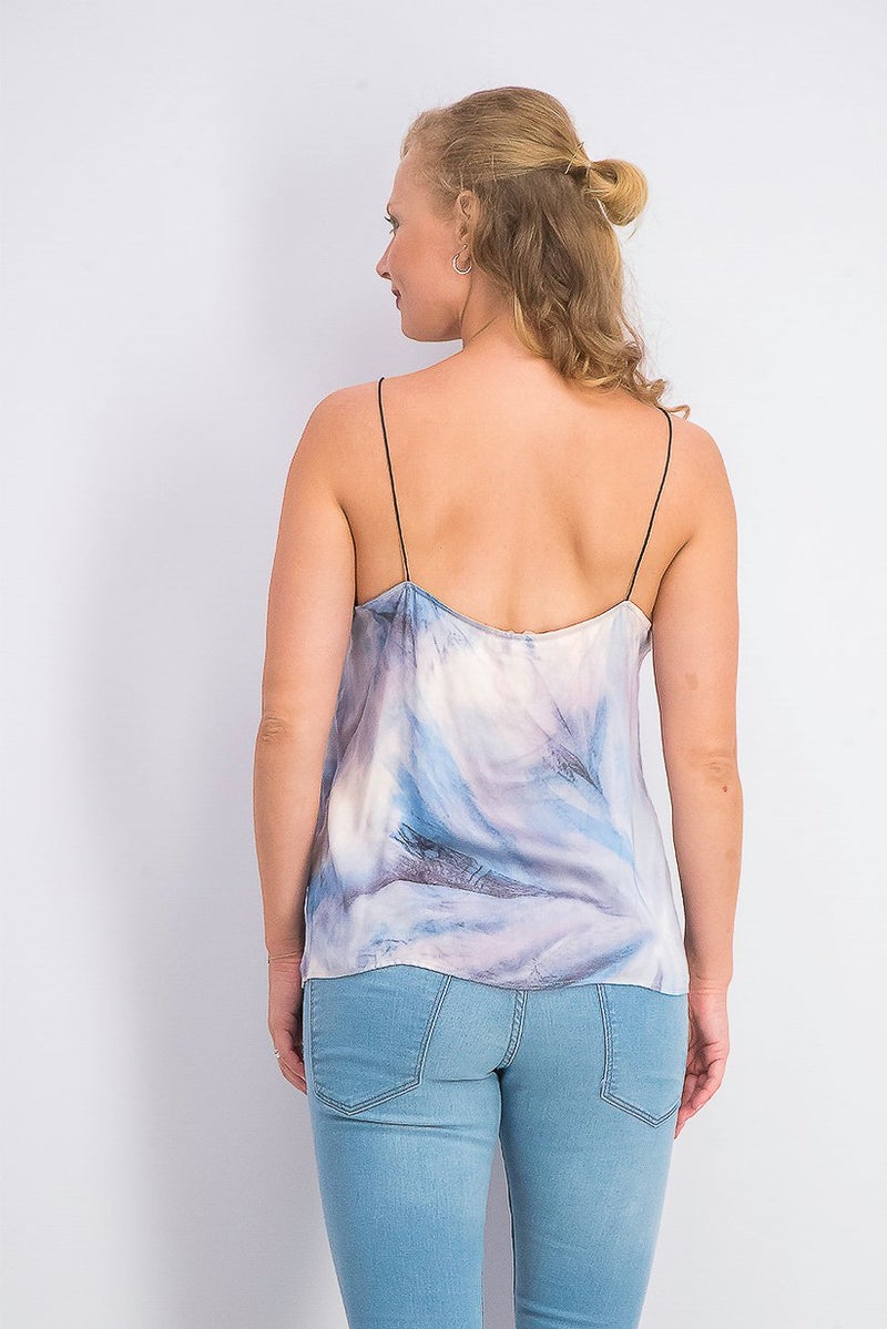 MANGO Women Tie,dye Effect Top, Blue - Image 2