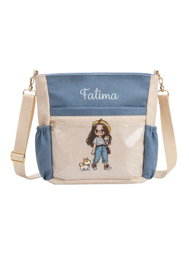 Cute Girls Crossbody Bag with Multiple Pockets, Stylish Shoulder Bag, Includes Small Pouch, Lightweight, for School and Daily Use FTM - Image 1