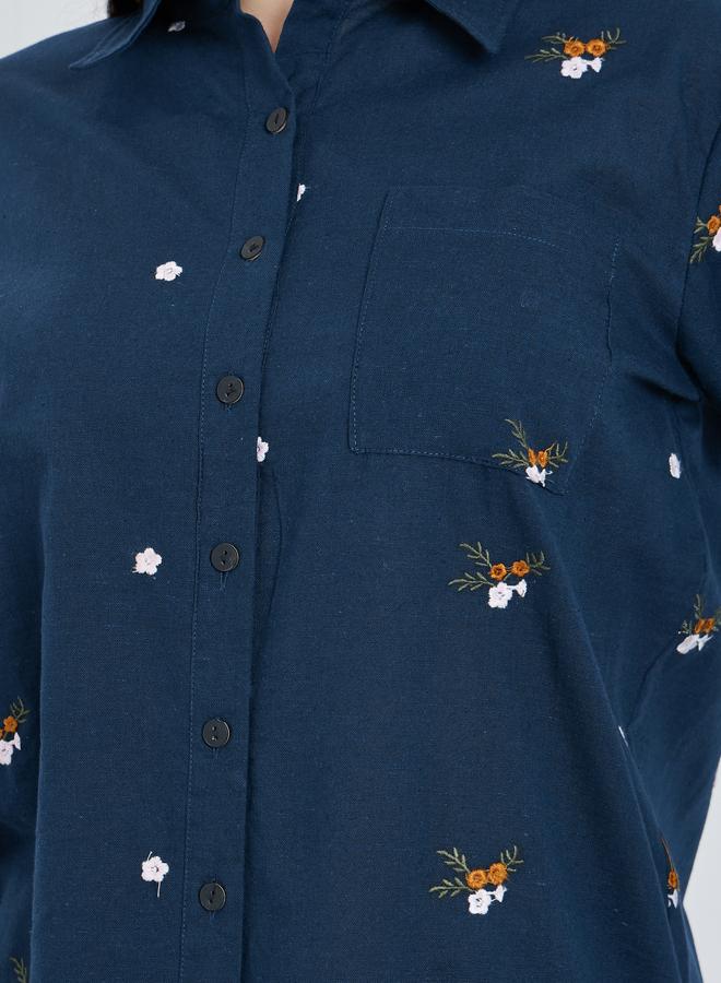 ستايلي بلوزة بتفاصيل مُطرّزة بالزهور - Image 4