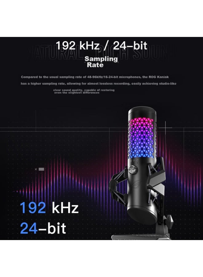 Rog Kaniexi Professional Microphone, Desktop Microphone For Singing-specific Microphone, Karaoke Essential, Professional Host High-q Filter Noise Reduction, Rgb White - Image 2