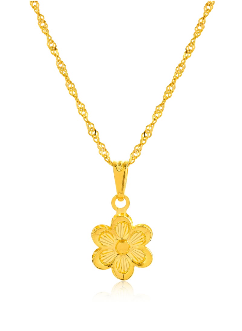 BAFLEH JEWELLERY Discover the Beauty of This Exquisitely Crafted 21K Flower-Shaped Necklace  - Image 1