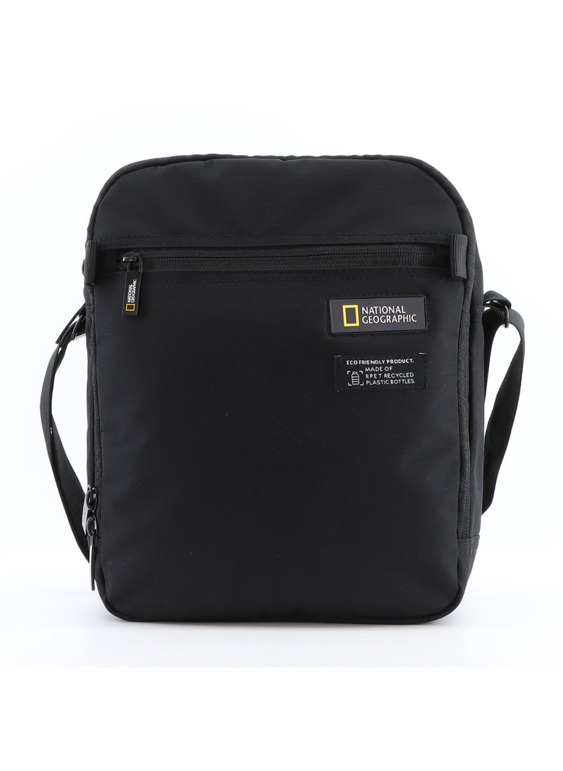 NATIONAL GEOGRAPHIC National Geographic Mutation Vertical Shoulder Bag Black, Compact Durable Water Resistant Light Weight Travel Casual Outdoor Crossbody Bag For Men And Women  - Image 1