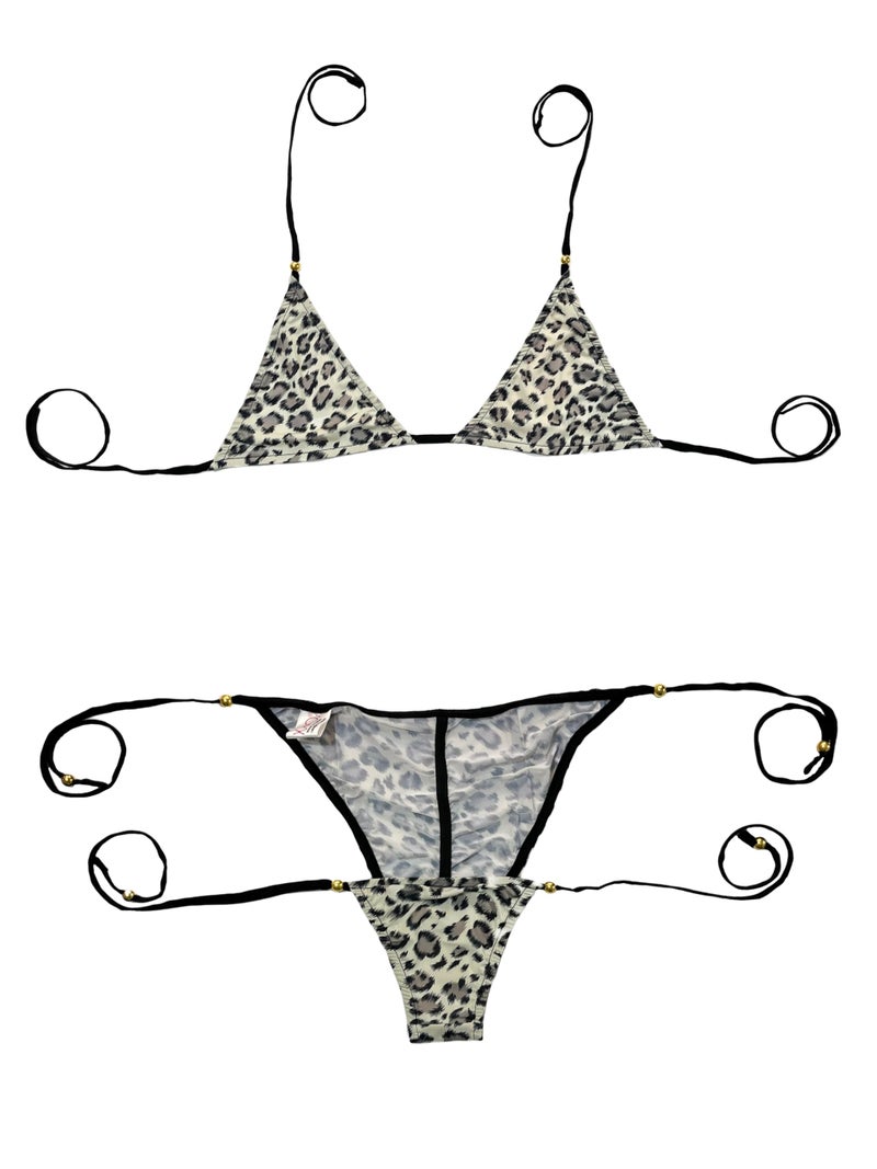 Xs and Os Women Embellished Leopard Bikini Bra Panty Lingerie Set (Animal Print (Leopard), X-Large) - Image 4