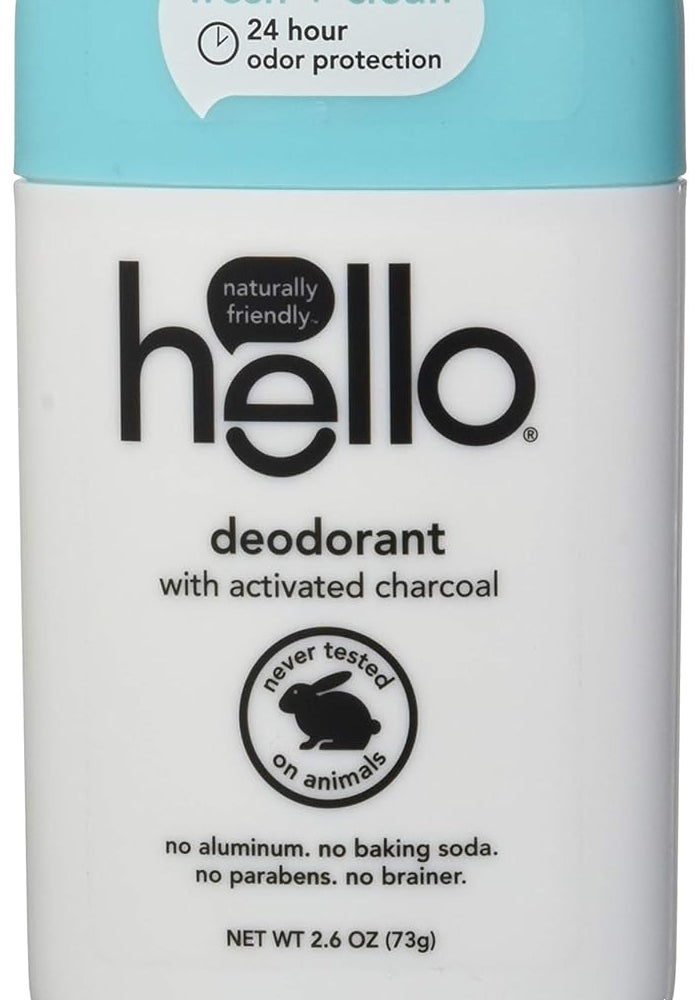 HELLO Clean and Fresh Deodorant with Activated Charcoal, 2.6 OZ - Image 1