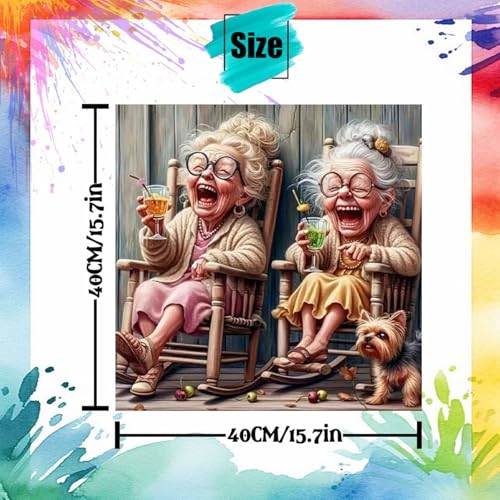 Hestarcul Grandmother Paint by Numbers Kits for AdultsNana Easy Adult Painting by Number on Canvas for Beginner DIY Watercolor Painting for Gift Home Decor Relax Grandmother - Image 3