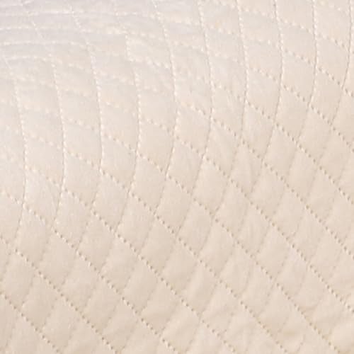 KINGLY Velvet Quilted L-Shape 7 Seater (4+3) Universal Sofa Protector – Premium Non-Slip Fit, Washable Couch Mat for L-Shaped Sofa Set in Living Room (Beige Light Cream, 2pc Set – 23x27 & 90x27) - Image 5