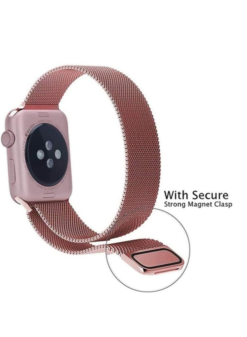 ELTRAZONE Strap / Band Compatible With Apple Watch Band 38/40mm Series SE 7/6/5/4/,Stainless Steel Metal For iWatch bands   Colors. (38/40mm, Rose Gold) - Image 2