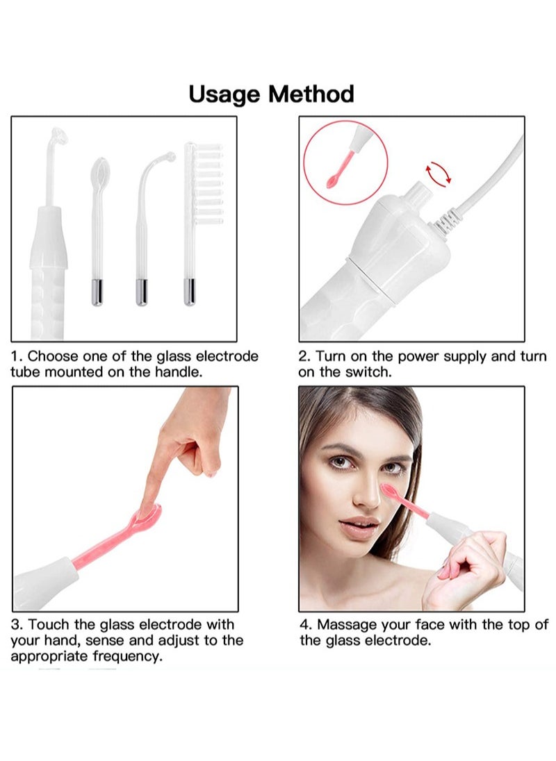 Aikanbo - Handheld Red Light Electrotherapy High Frequency Cosmetology Instrument High Frequency Facial Machine Professional Portable Handheld Neon High Frequency Face Wand - Image 1
