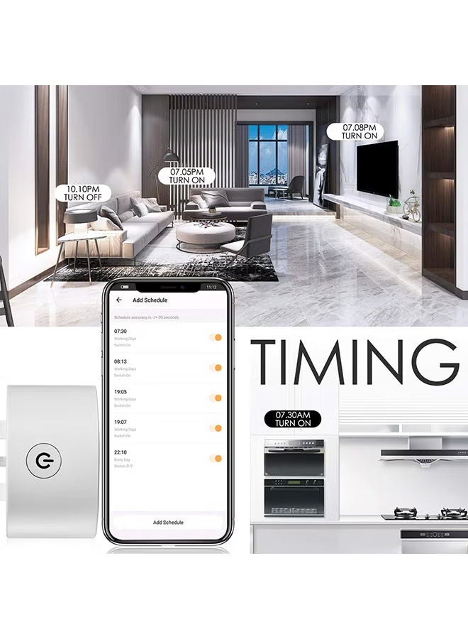 4-Way Smart Wifi Plug Socket Extension Strip White - Image 5