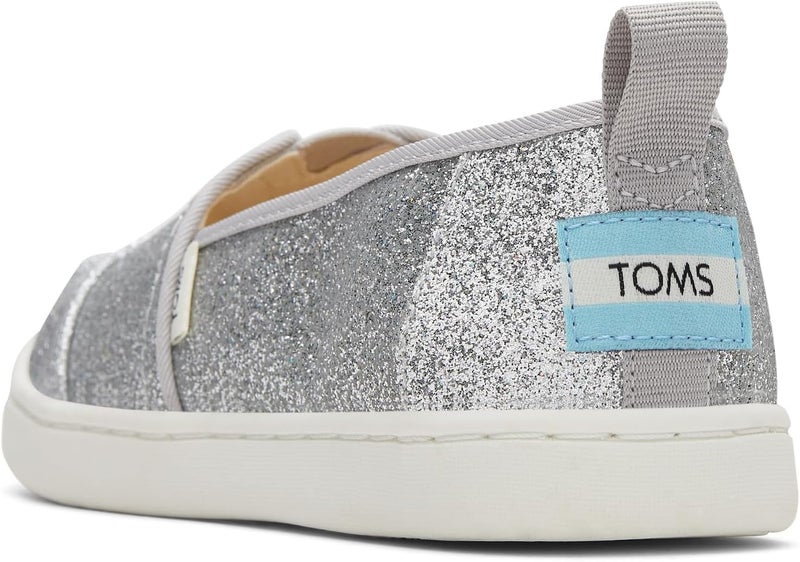 TOMS Girl's Alpargata Espadrilles, Silver Iridescent Glimmer, 2 - Image 4