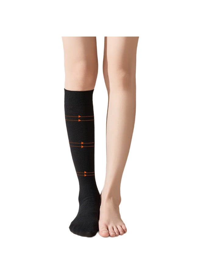 THREEGUN Impression Series Women'S Socks Style Over-The-Knee Leg Shaping Slimming Breathable College Style Long Socks - Image 1