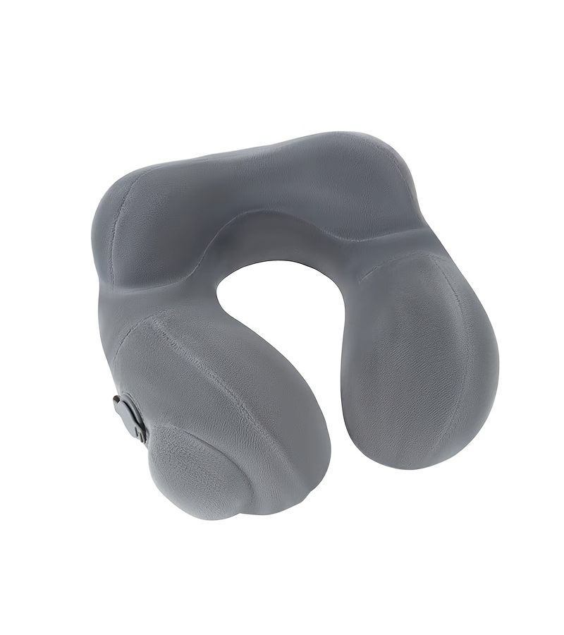 Navy Inflatable U Shaped Pillow Neck Support Business Trips Long Journeys - Image 2