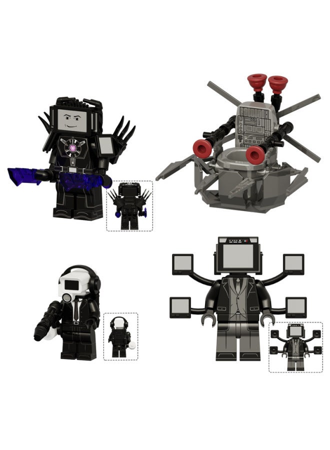Huge Titan TV Man 3.0 Lightning Toilet Man Flying Monitor Man Boy Audio Man Assembled Toys-Color:Kdl826 Sixth Bullet Set  - Image 1