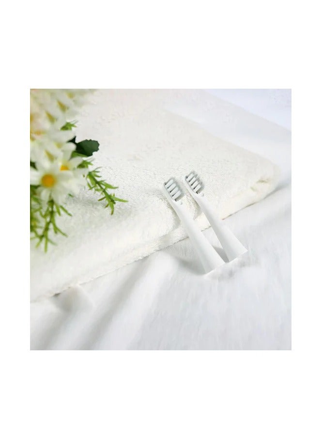 باميدي بوميديرأس فرشاة الأسنان الكهربائية فرشاة أسنان ناعمة (قطعتان فرشاة رأس بديلة) رأس فرشاة ذات شعيرات ناعمة تدوم طويلاً متوافقة مع فرشاة الأسنان الكهربائية TX5 - أبيض - Image 2