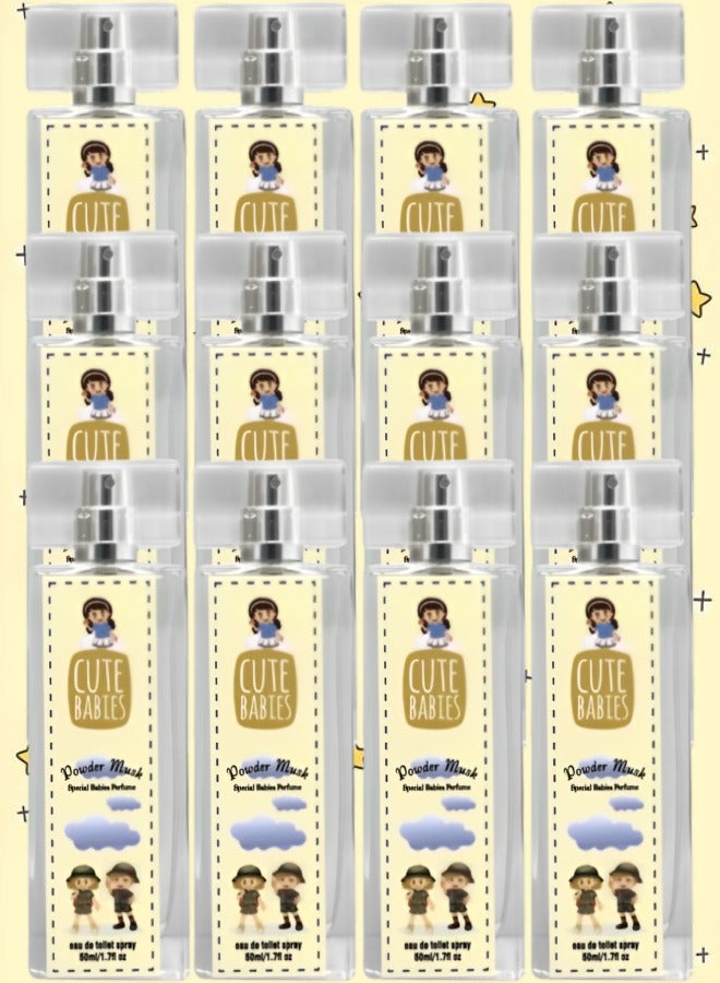 Cute 12 Pieces Babies Powder Musk Perfume 50ml EDT - Image 1