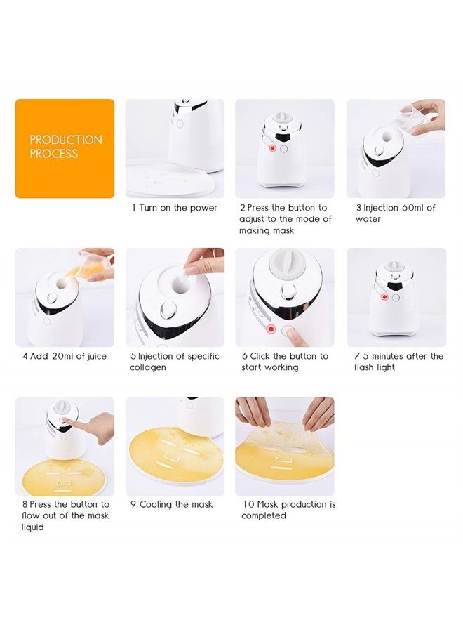 DeMoce Face Mask Maker Facial Mask Machine with 32 Counts Collagen Pills Facial Cream Maker Fruit Vegetable Home Automatic DIY Face Mask Maker, Face Cream Making for Facial/Eye Skin - Image 2