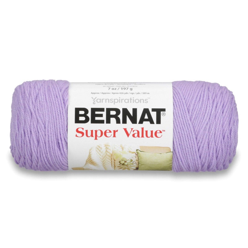 Bernat Super Value Yarn, 7 oz, Gauge 4 Medium Worsted, Lilac - Image 2