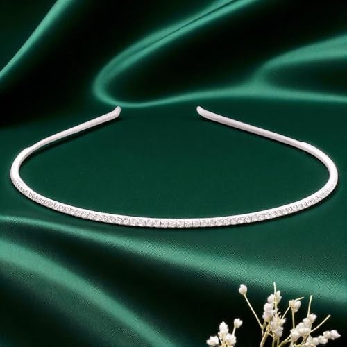 ACCESSHER Hairband for Women & Girls | Gold & Silver Rhinestone Hair Hoops | Stylish Hair Accessories for Weddings, Parties, Ethnic Wear & Rakhi Gift (One Size) - Image 3
