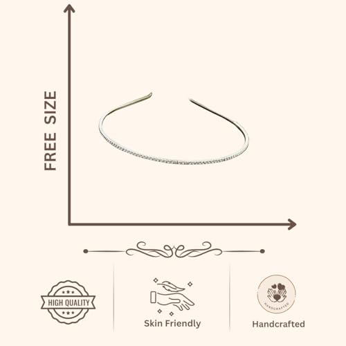 ACCESSHER Hairband for Women & Girls | Gold & Silver Rhinestone Hair Hoops | Stylish Hair Accessories for Weddings, Parties, Ethnic Wear & Rakhi Gift (One Size) - Image 5