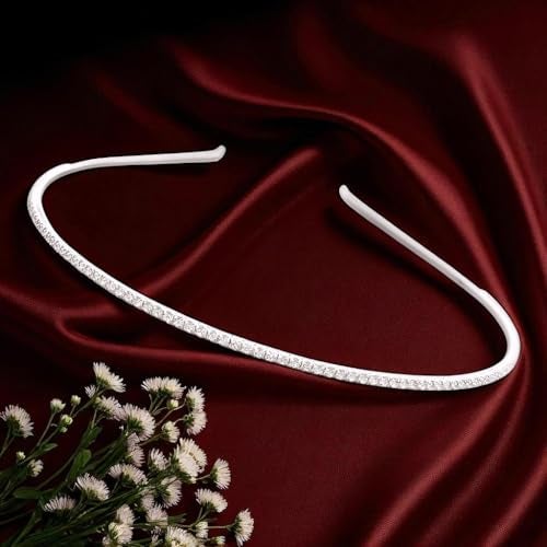 ACCESSHER Hairband for Women & Girls | Gold & Silver Rhinestone Hair Hoops | Stylish Hair Accessories for Weddings, Parties, Ethnic Wear & Rakhi Gift (One Size) - Image 4