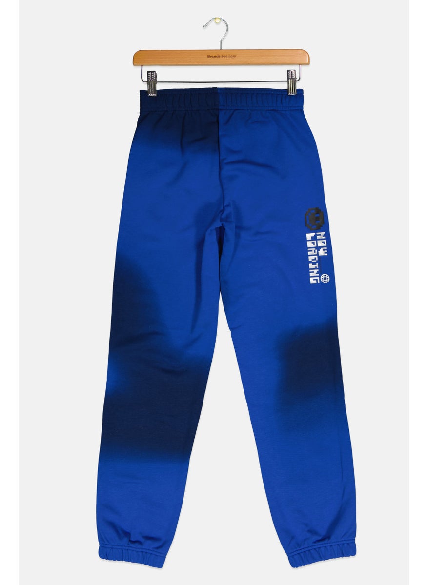 Adidas Kids Boy Sportswear Fit Training Graphic Print Trouser, Blue  - Image 1