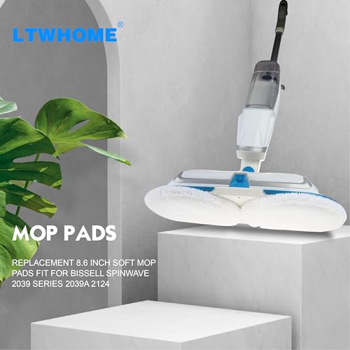 LTWHOME Replacement 8.6 Inch Soft Mop Pads Fit for Bissell Spinwave 2039 Series 2039A 2124 (Pack of 6) - Image 3