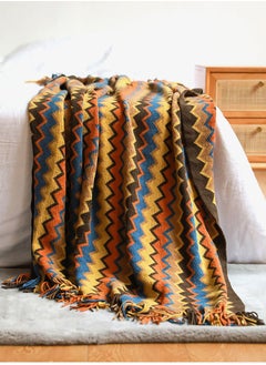 وهاواي Knitted Tassel Blankets, Super Soft Cozy Lightweight Decorative Throw Blankets for Couch , Bed, Sofa, Outdoor Throw Blanket All Seasons 127x178CM（coffee  color）  - Image 4