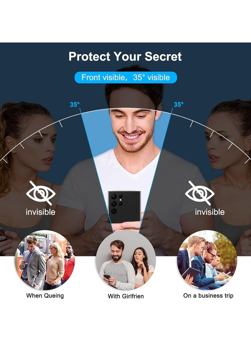 FARROBIZZ [2 Pack] Galaxy S22 Ultra Privacy Screen Protector, Tempered Glass Anti-Spy 9H Hardness Film for Samsung Galaxy S22 Ultra 6.8”, 3D Curved Edge Easy Install 【Don’t Support Fingerprint Unlock】 - Image 2