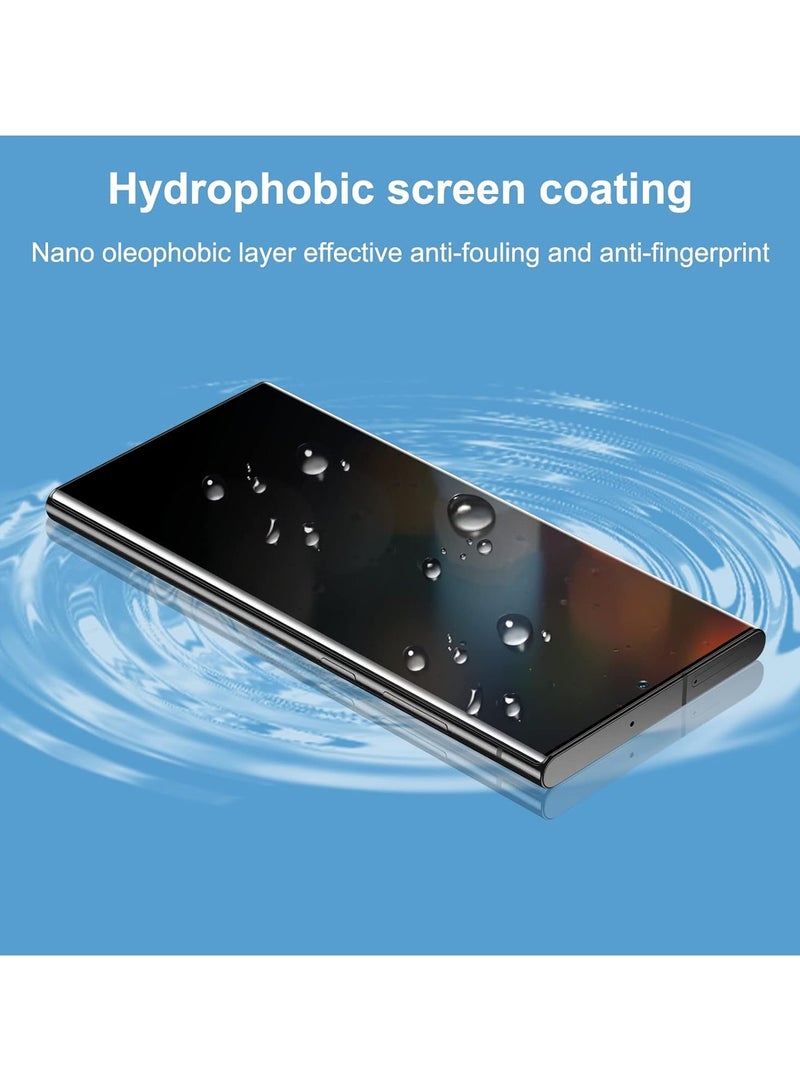 FARROBIZZ [2 Pack] Galaxy S22 Ultra Privacy Screen Protector, Tempered Glass Anti-Spy 9H Hardness Film for Samsung Galaxy S22 Ultra 6.8”, 3D Curved Edge Easy Install 【Don’t Support Fingerprint Unlock】 - Image 5