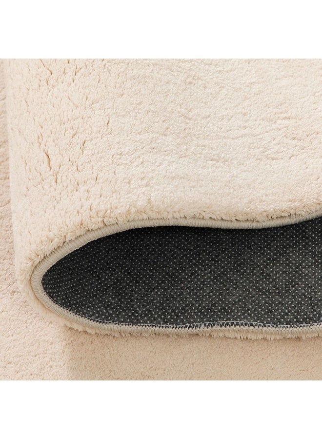 DANUBE HOME Nova Tufted Shaggy Solid Rug | Washable Solids Style | Polyester Area Rug Floor Covering | Indoor Carpet For Living Room Dining Bedroom 240X340cm-Cream - Image 4