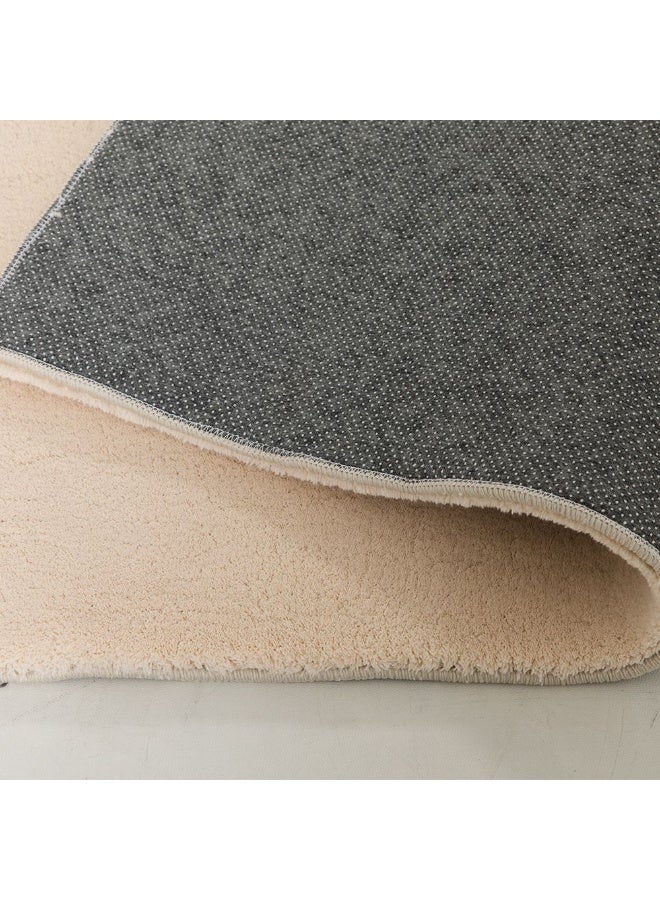 DANUBE HOME Nova Tufted Shaggy Solid Rug | Washable Solids Style | Polyester Area Rug Floor Covering | Indoor Carpet For Living Room Dining Bedroom 240X340cm-Cream - Image 5