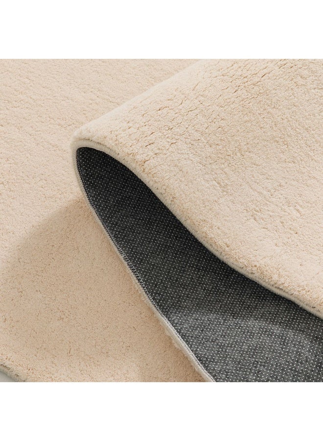 DANUBE HOME Nova Tufted Shaggy Solid Rug | Washable Solids Style | Polyester Area Rug Floor Covering | Indoor Carpet For Living Room Dining Bedroom 240X340cm-Cream - Image 3