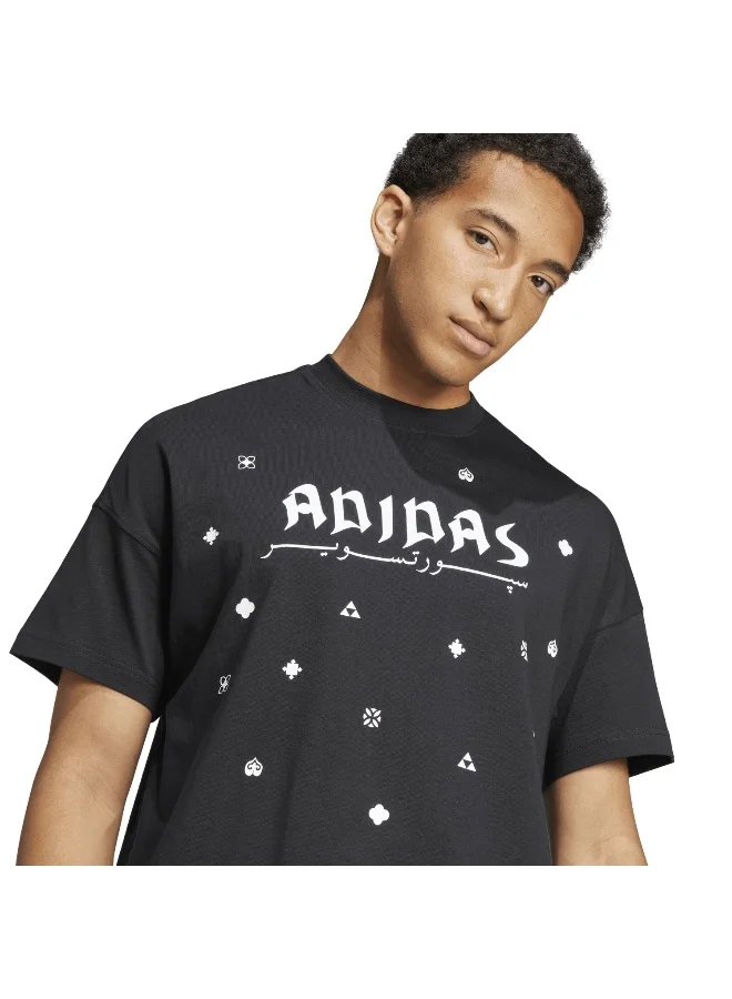 adidas تي شيرت تدريب أسود للجنسين مقاس XS