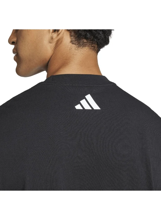 adidas تي شيرت تدريب أسود للجنسين مقاس XS
