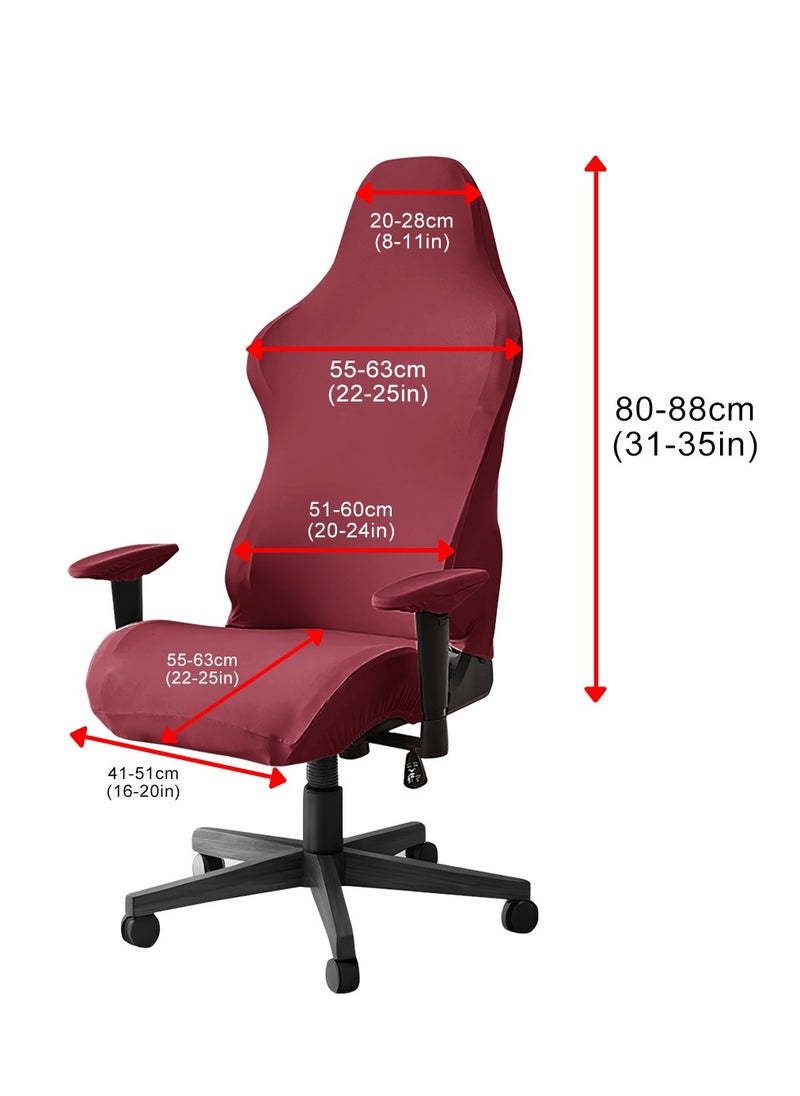 DUNISO Gaming Chair Covers Stretch Washable Computer Chair Slipcovers for Armchair, Swivel Chair, Reclining Racing Gaming Chair,Computer boss Chair ( Claret ) ﻿  - Image 3