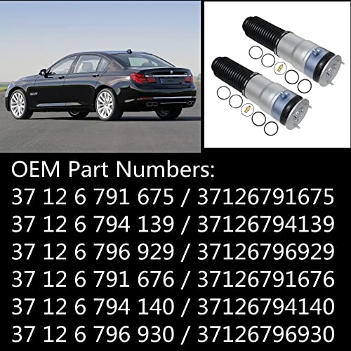 AKWH Pair Rear Air Suspension 37126794139 37126794140 Replacement for BMW 2009-2014 F01 F02 7 Series 740Li, 750Li, 760Li - Image 2
