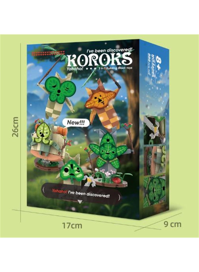 SYOSI Koroks Building Set, 5 Characters Building Block Sets for BOTW Fans, Cute Game Merch Action Figures, Toys Gifts for Fans, Kids, and Adults  - Image 3