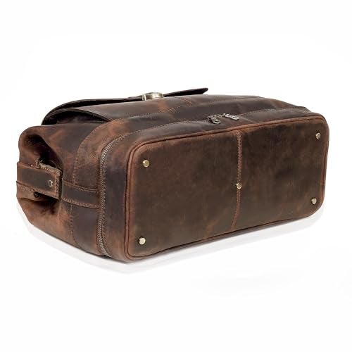 HLC Vintage Leather Briefcase Doctor Bag - Real Leather Briefcase - Style Handbag - Italian Handmade Medical Bag (brown) - Image 5