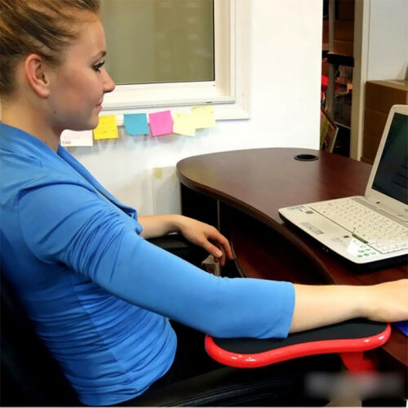 Adjustable Rotatable Desktop Wrist Rest Support Cushion Pad Red Color for Office Home Use - Image 4