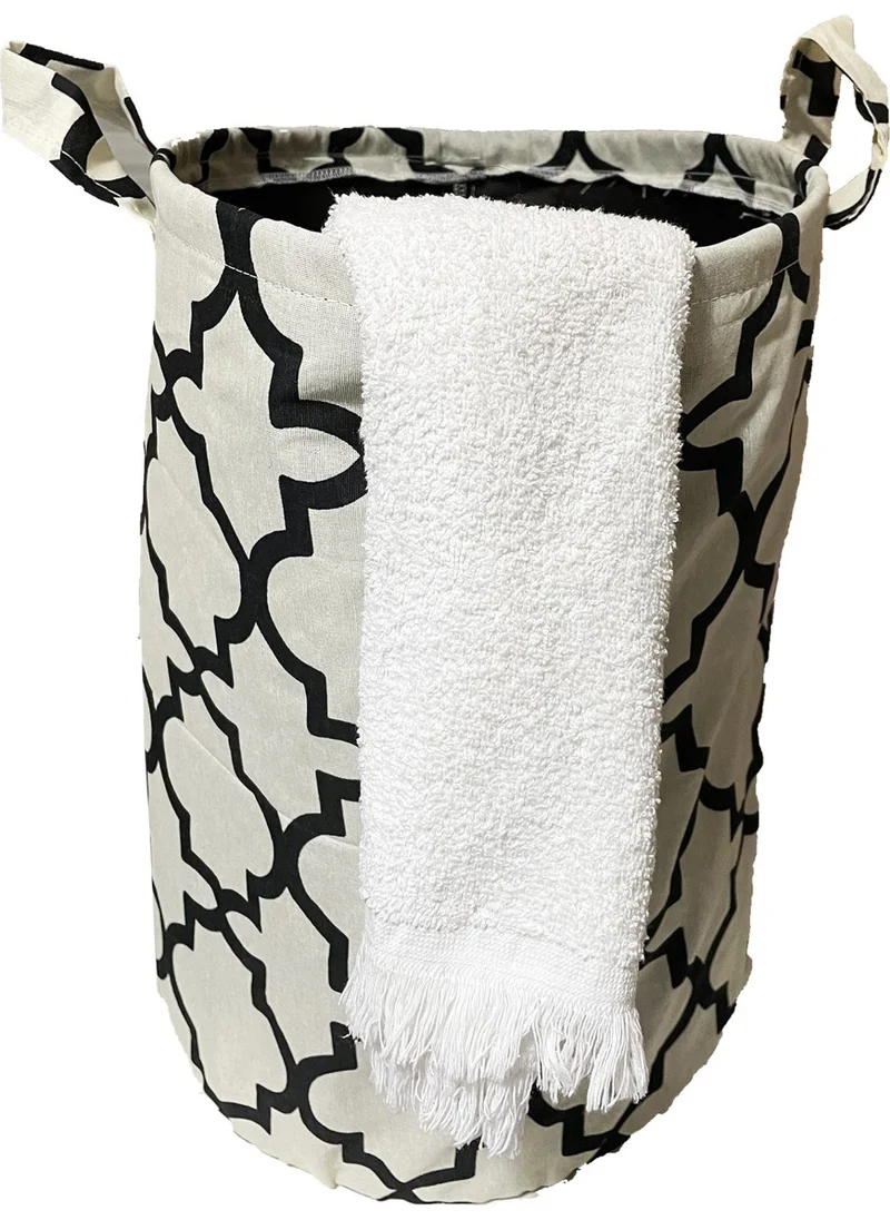 Nelson Laundry Basket Double Fabric Foldable Basket-Alaçatı