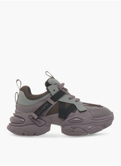 Celeste Womens Panelled Lace-Up Low Ankle Sneakers  - Image 3