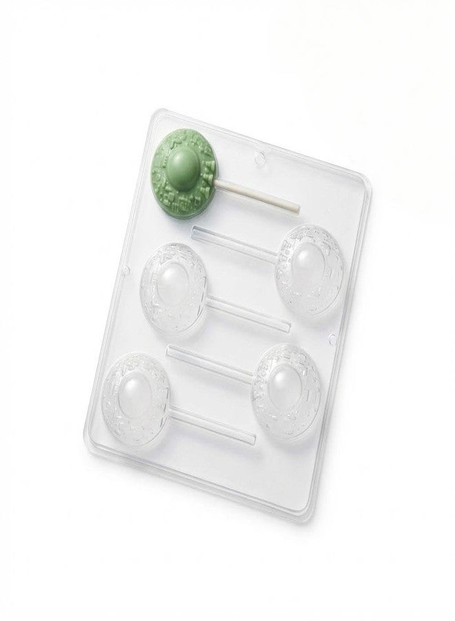 Lollipops UFO Lollipop Chocolate Candy Mold 273, 5 Cavities, 2.5" Diameter - Image 1